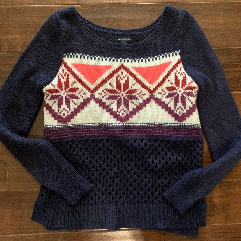 American Eagle Outfitters Women's Fair Isle Sweater Size Medium